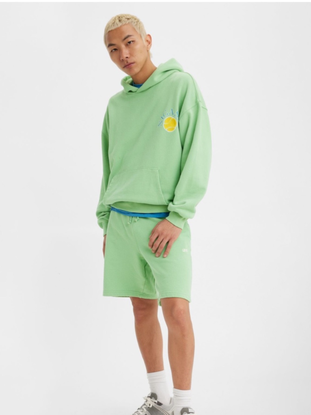 Levis Mens Gold Tab Sweat Shorts Harvest Green